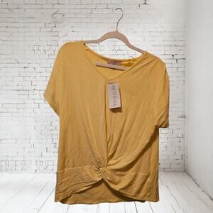 Philosophy Republic Clothing Yellow Knot Front Top